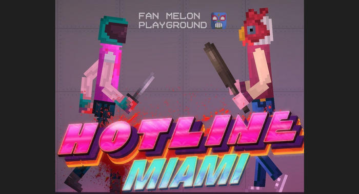 Пак на тему игры Hotline Miami для Мелон плейграунд