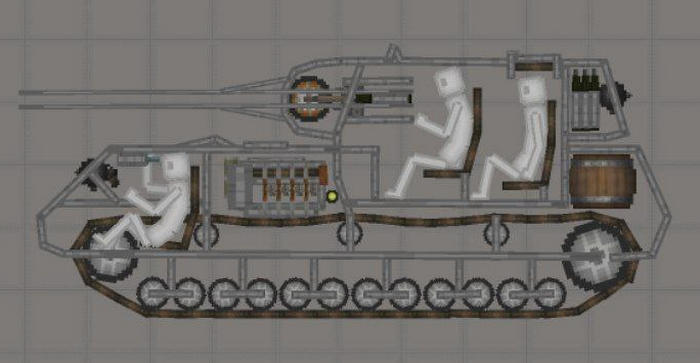 Тяжёлый танк Maus II в игре Мелон Плейграунд