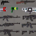 Набор оружия "Simple Guns 2" в игре Мелон Плейграунд