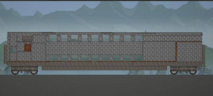 Двухэтажный вагон "Таврия" в игре Мелон Плейграунд
