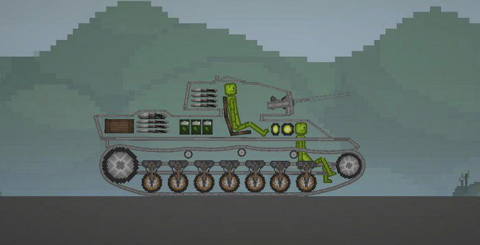 Тяжёлый танк AMX M4 mle. 45. в игре Мелон Плейграунд