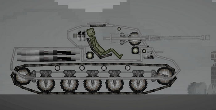 Тяжёлый танк Китая Type 10 в игре Мелон Сандбокс
