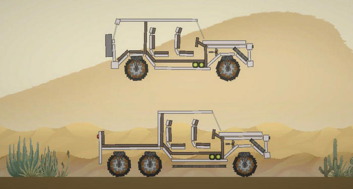 Две версии Mercedes G class в игре Мелон Сандбокс