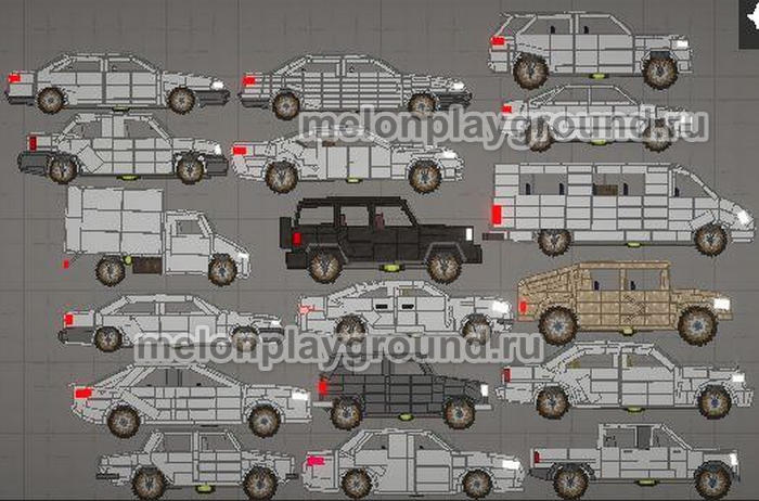 Car crash test в игре Мелон Сандбокс